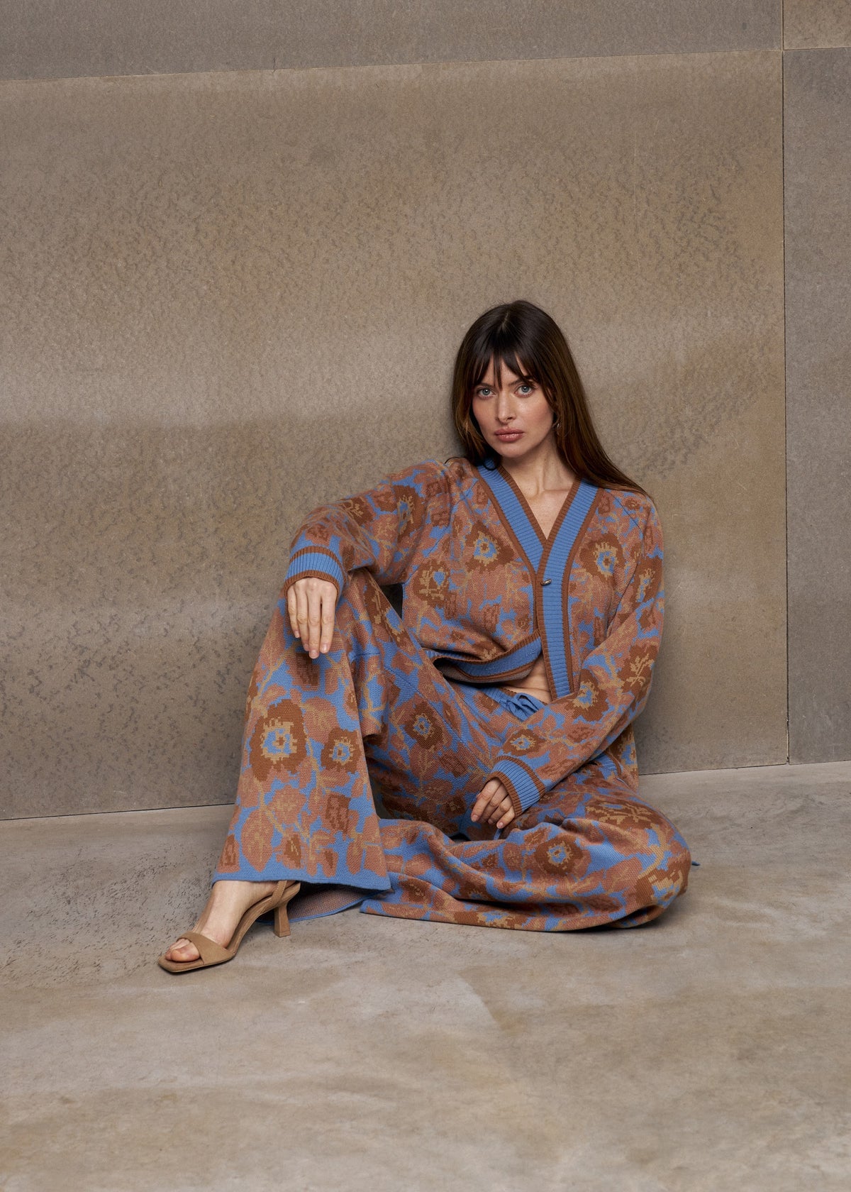 Mirage Bloom Floral Jacquard Merino Wool Pants