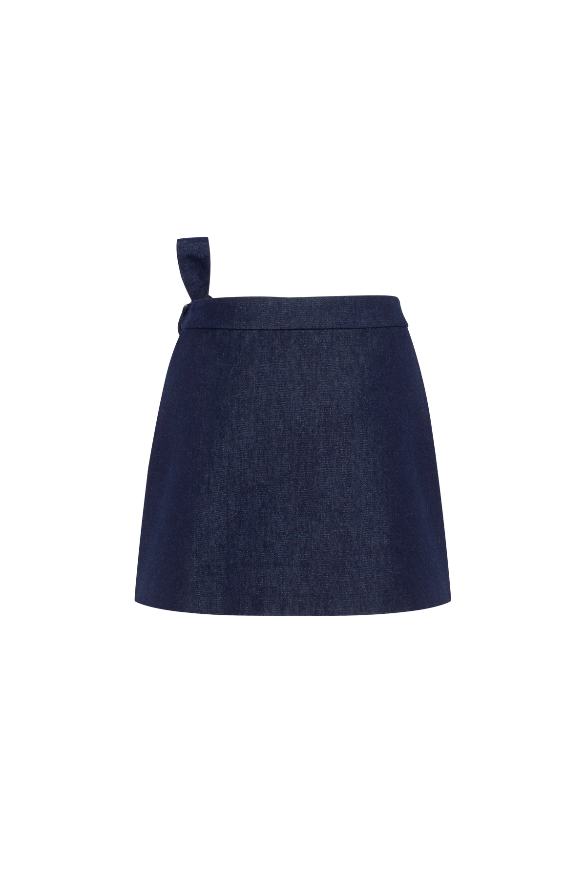Midnight Rose Embroidered Cotton Wrap Mini Skirt