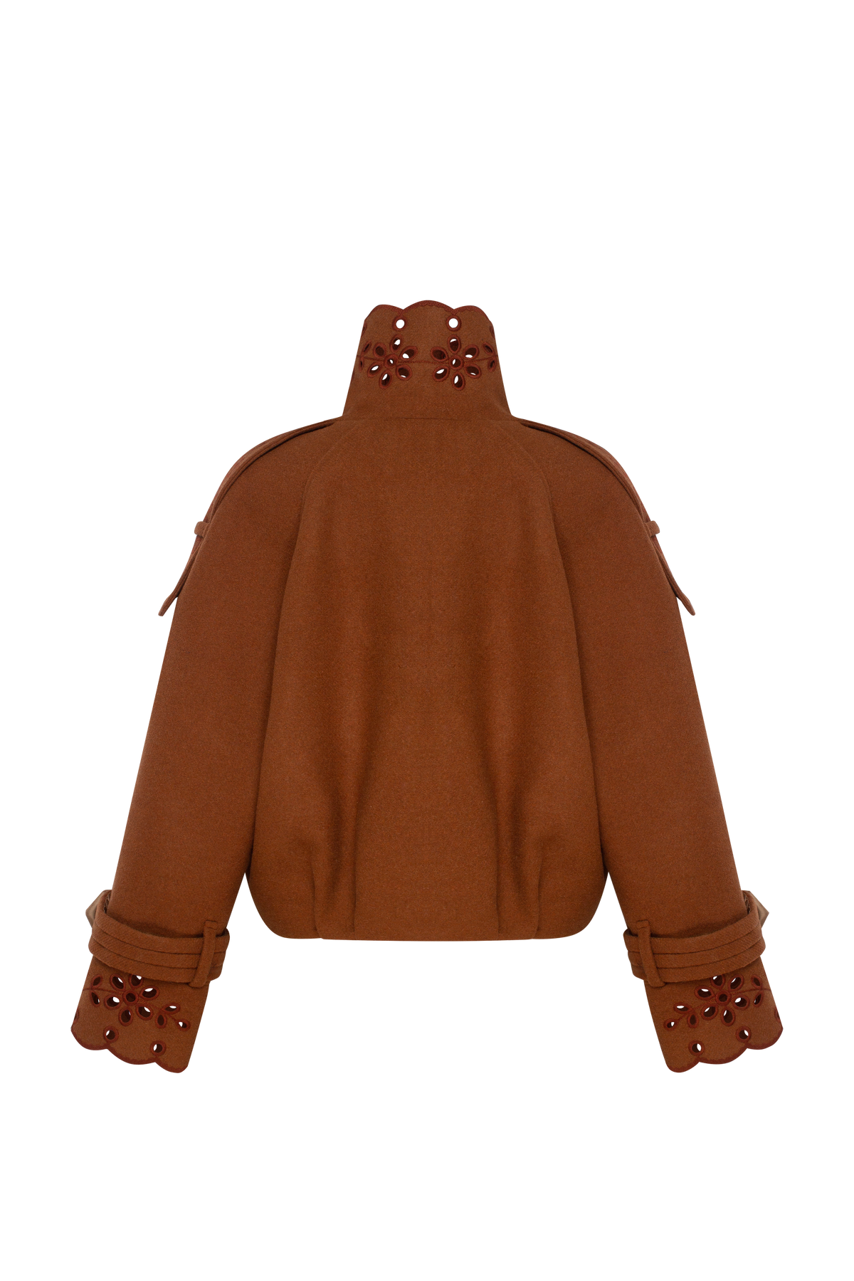 Desert Bloom Eyelet Cropped Wool Jacket
