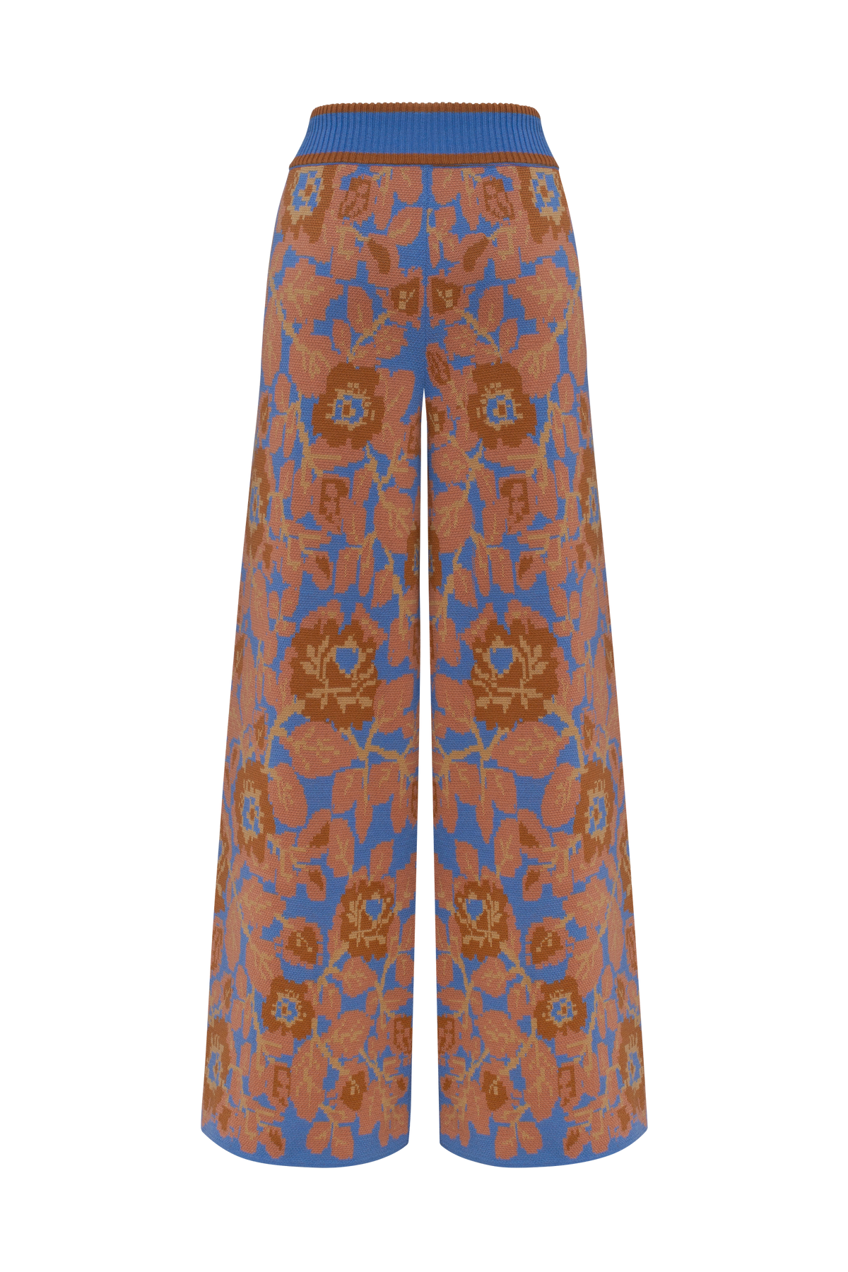 Mirage Bloom Floral Jacquard Merino Wool Pants