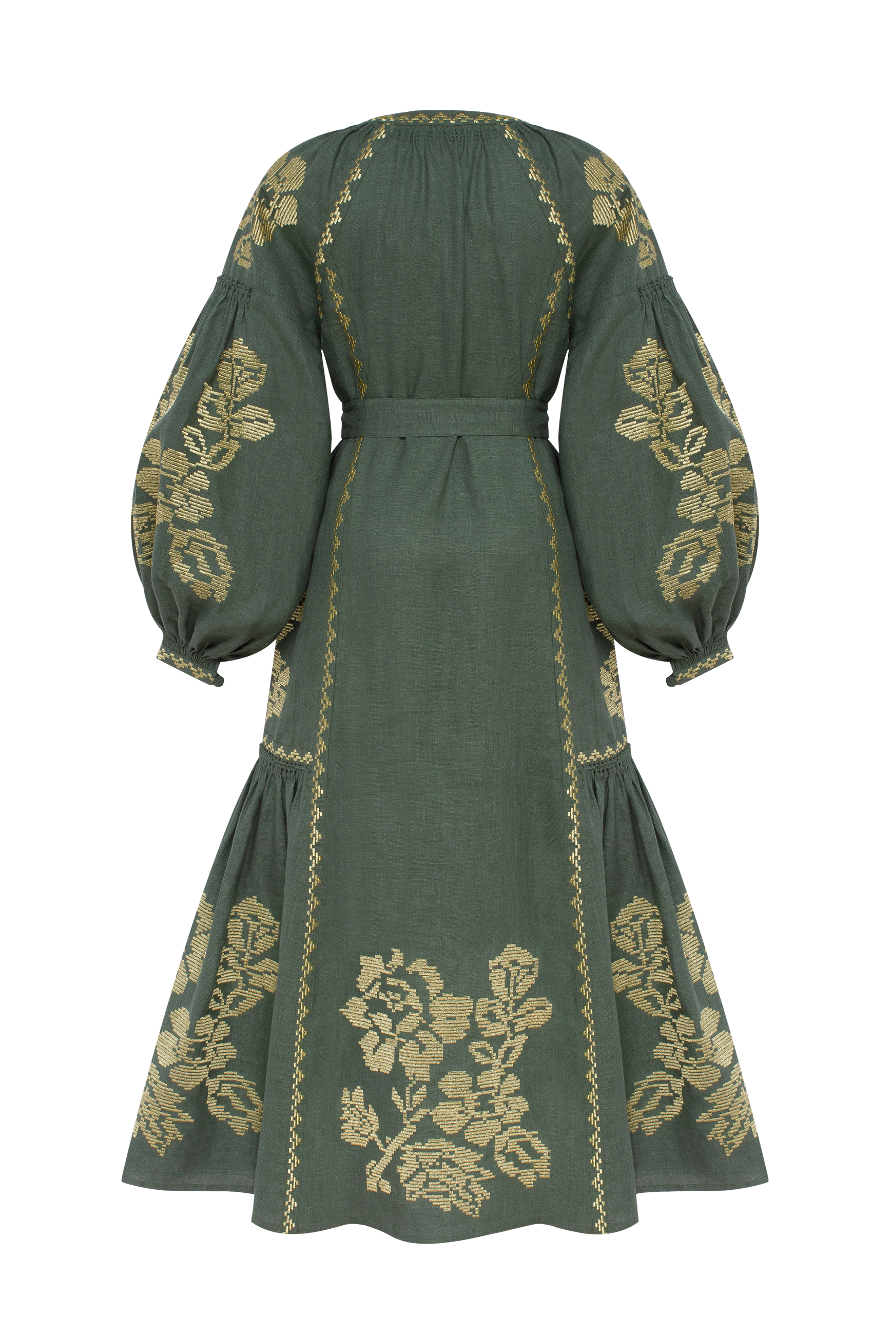 Elysian Garden Linen Midi Dress