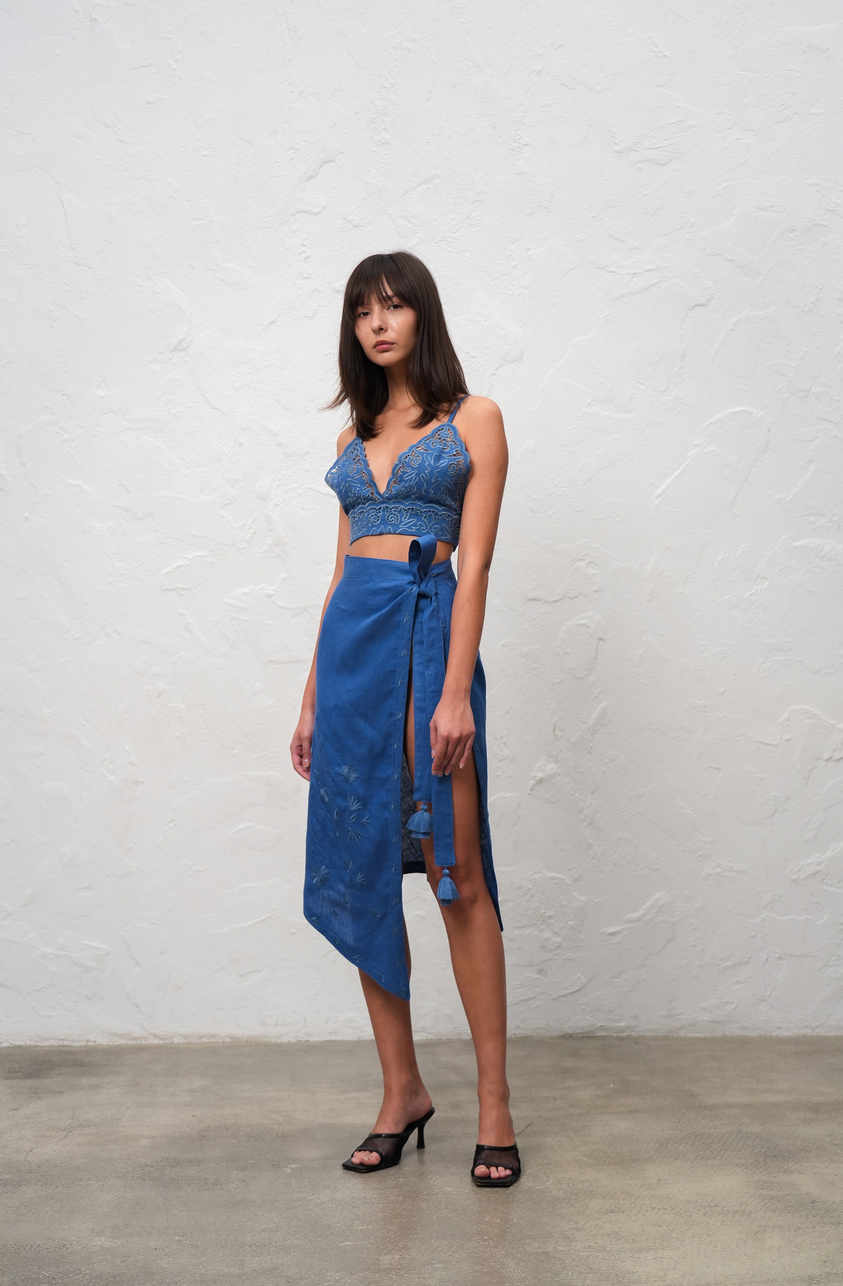 Spring Mirage Wrap Midi Skirt