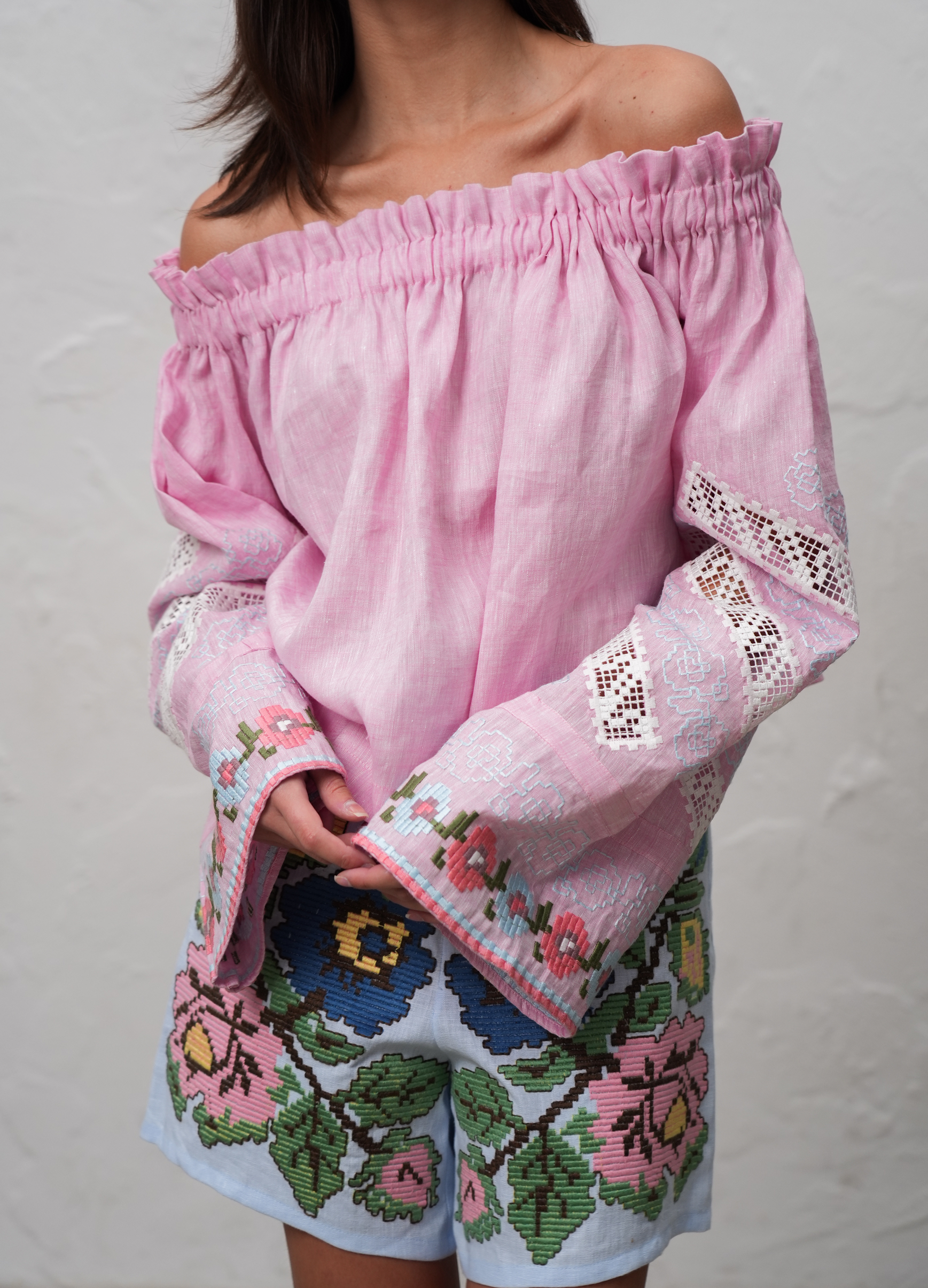 Elysian Whisper Off-the-Shoulder Blouse