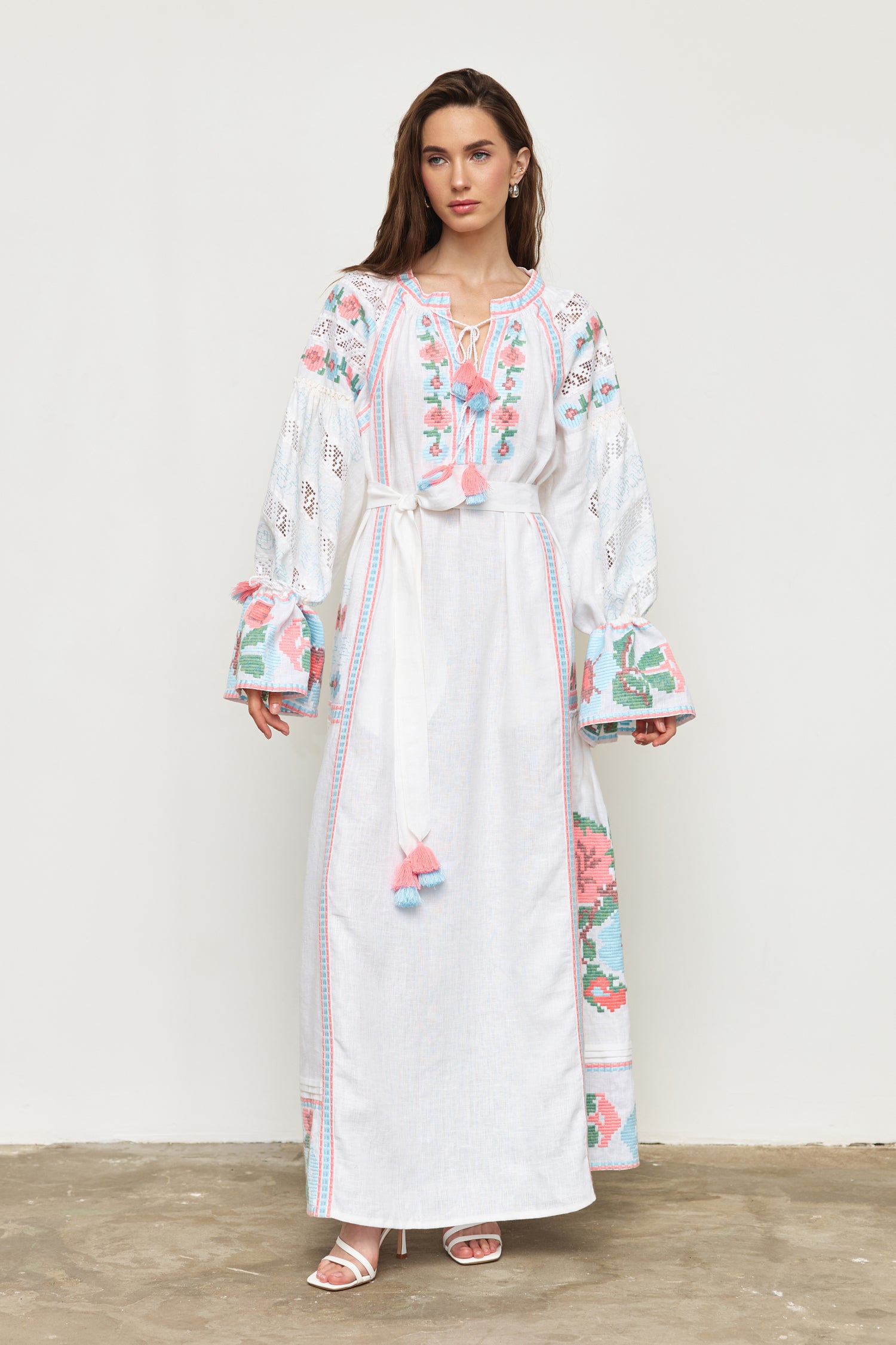 Annabo "Elysian Whisper" Maxi Dress White