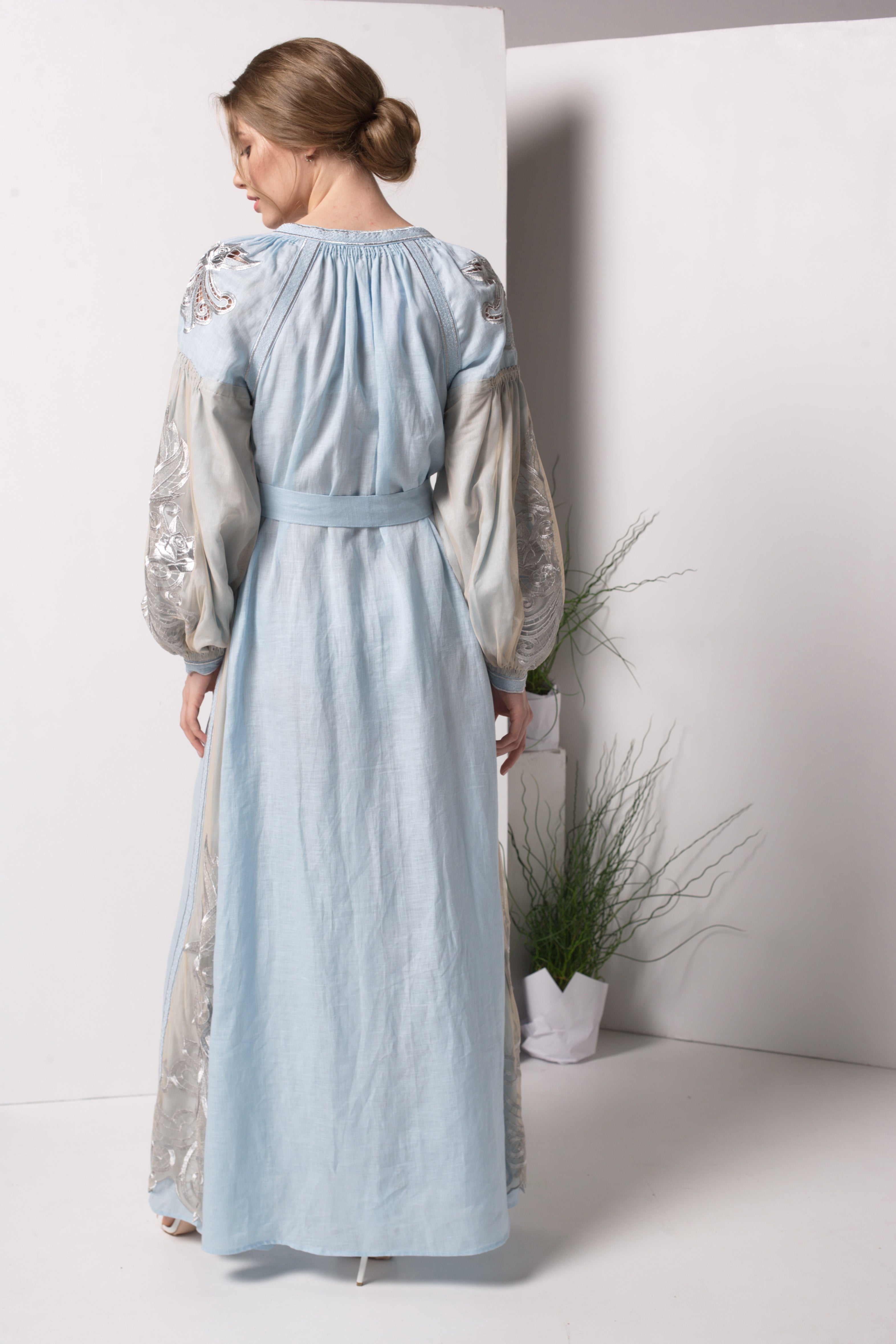 Annabo Rose Light Blue Maxi Dress