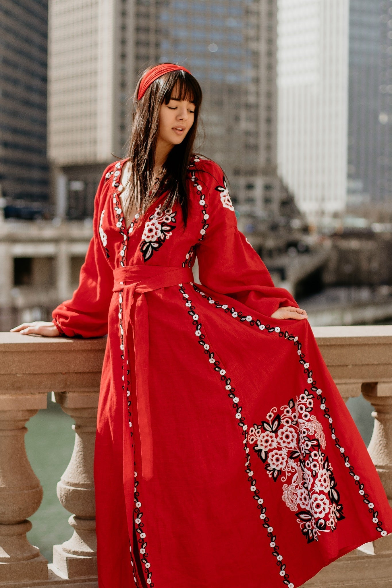 Annabo Pivni Red Maxi Dress