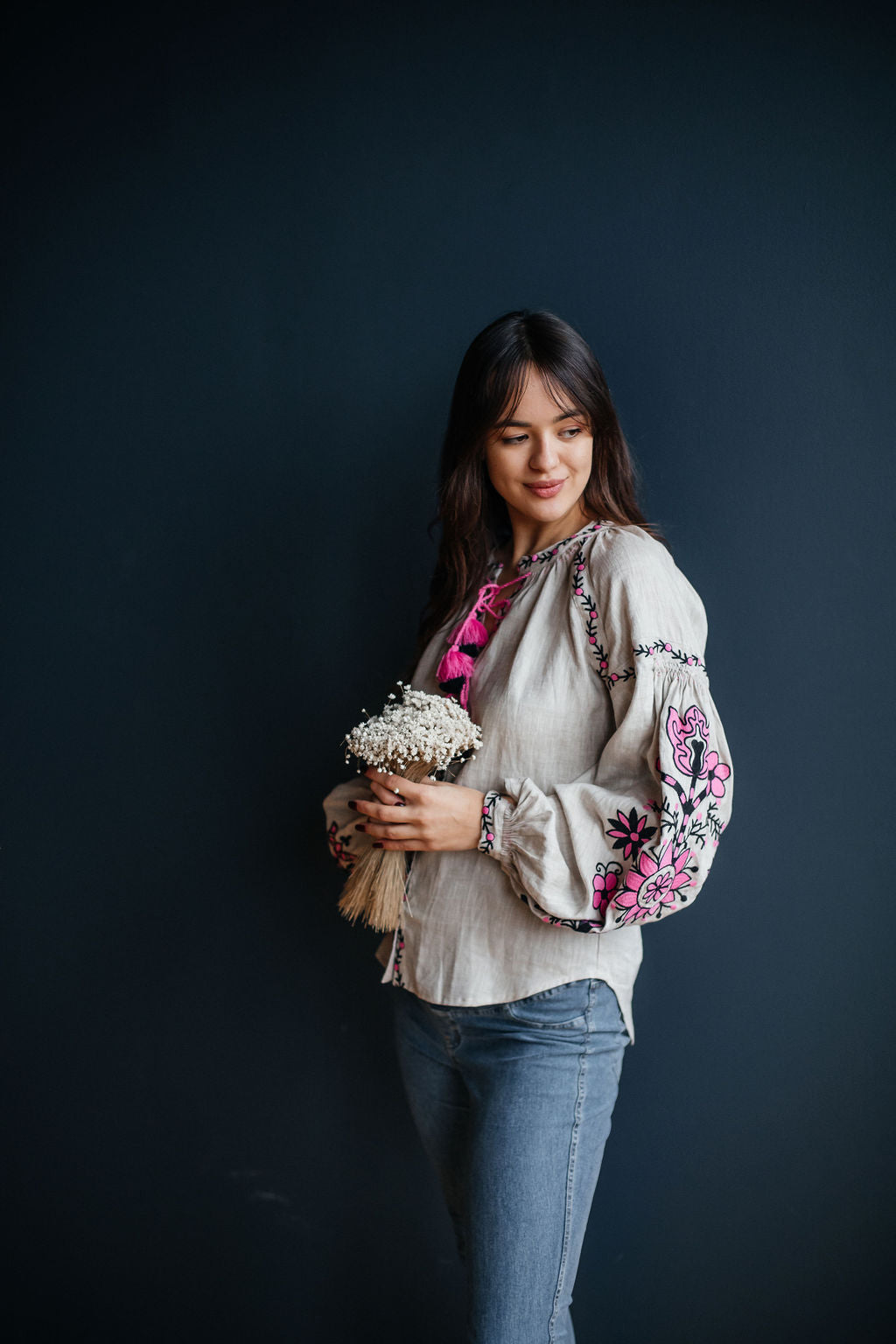 Annabo Sunflower Natural Grey Blouse