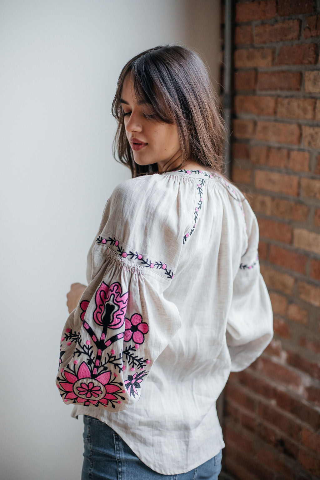 Annabo Sunflower Natural Grey Blouse