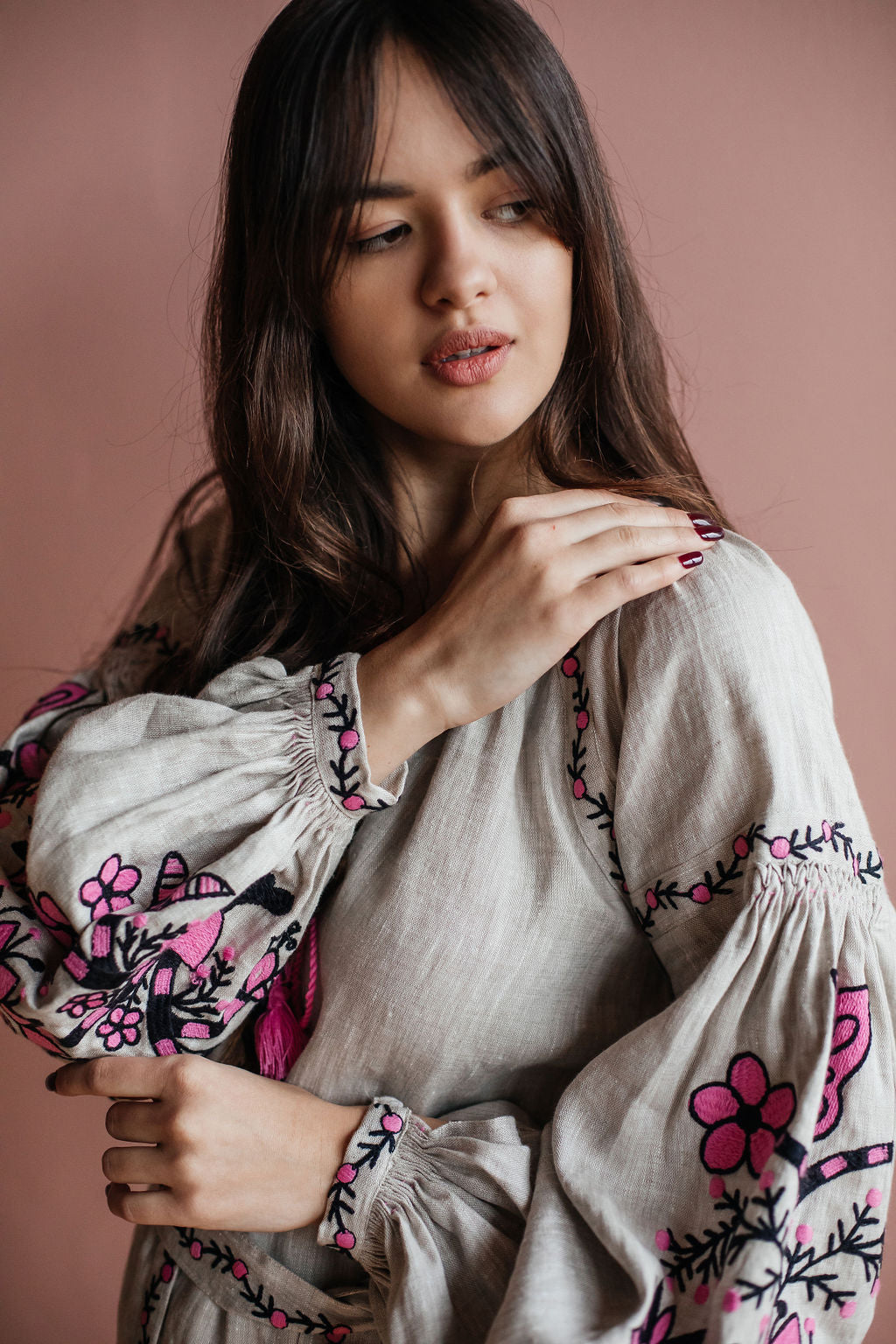 Annabo Sunflower Natural Grey Midi Dress