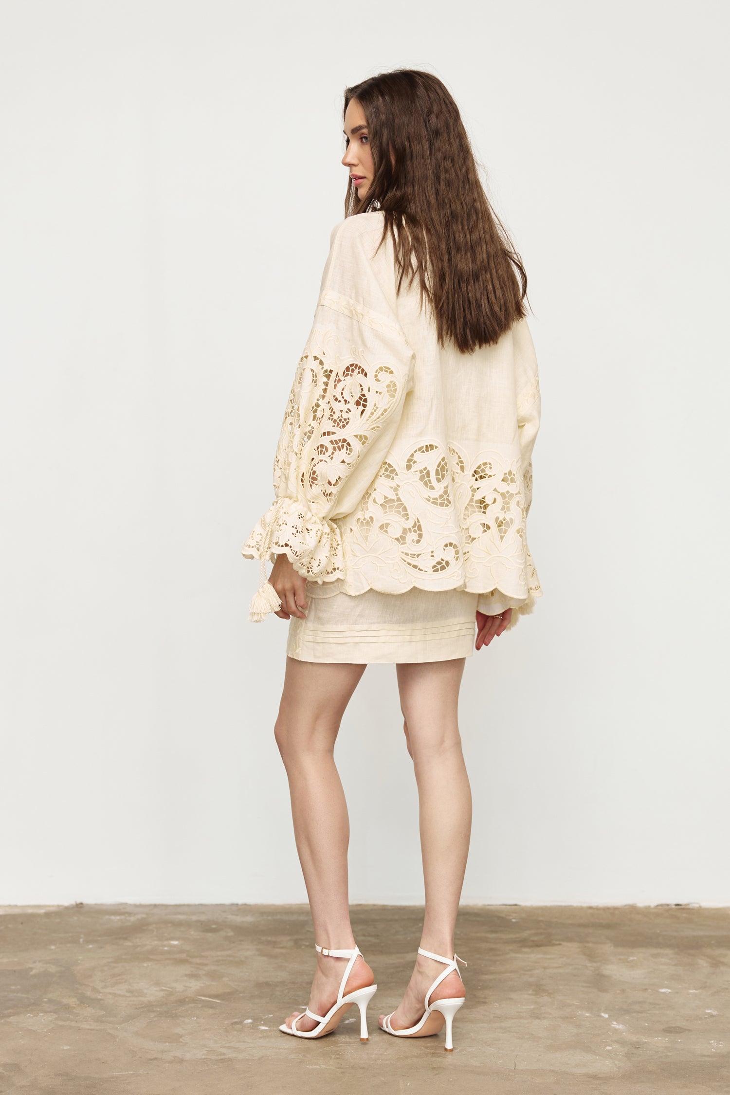 Annabo "Versailles Echo" Blouse Kimono Cream