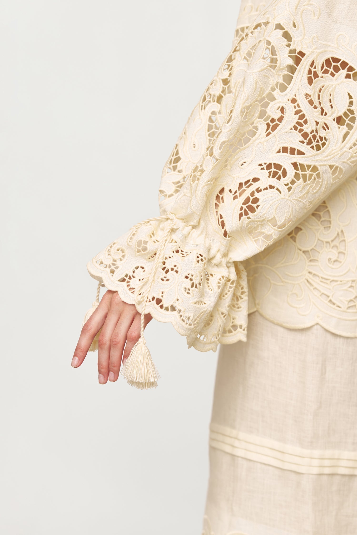 Annabo "Versailles Echo" Blouse Kimono Cream