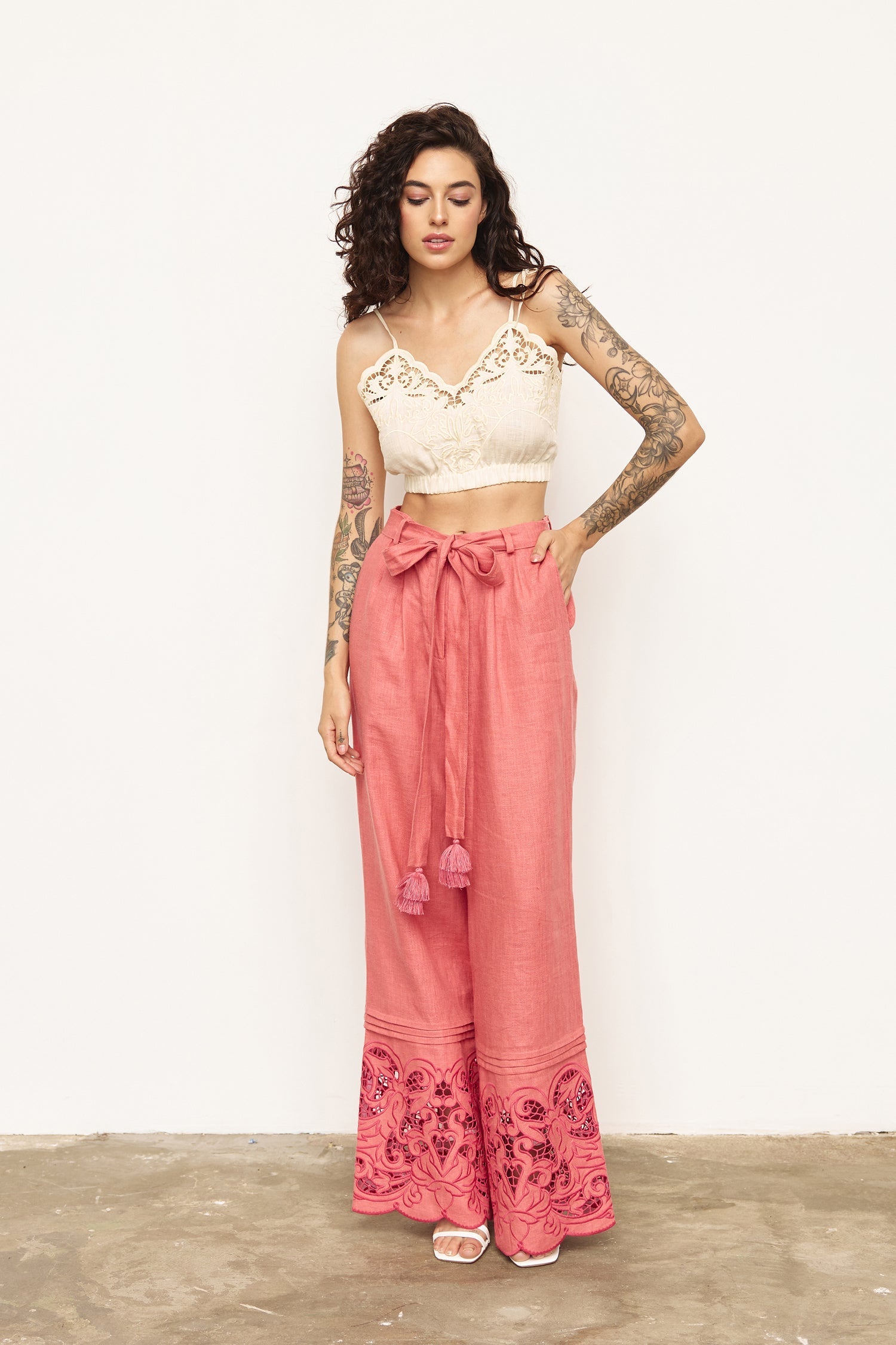 Annabo "Versailles Echo" Top Cream