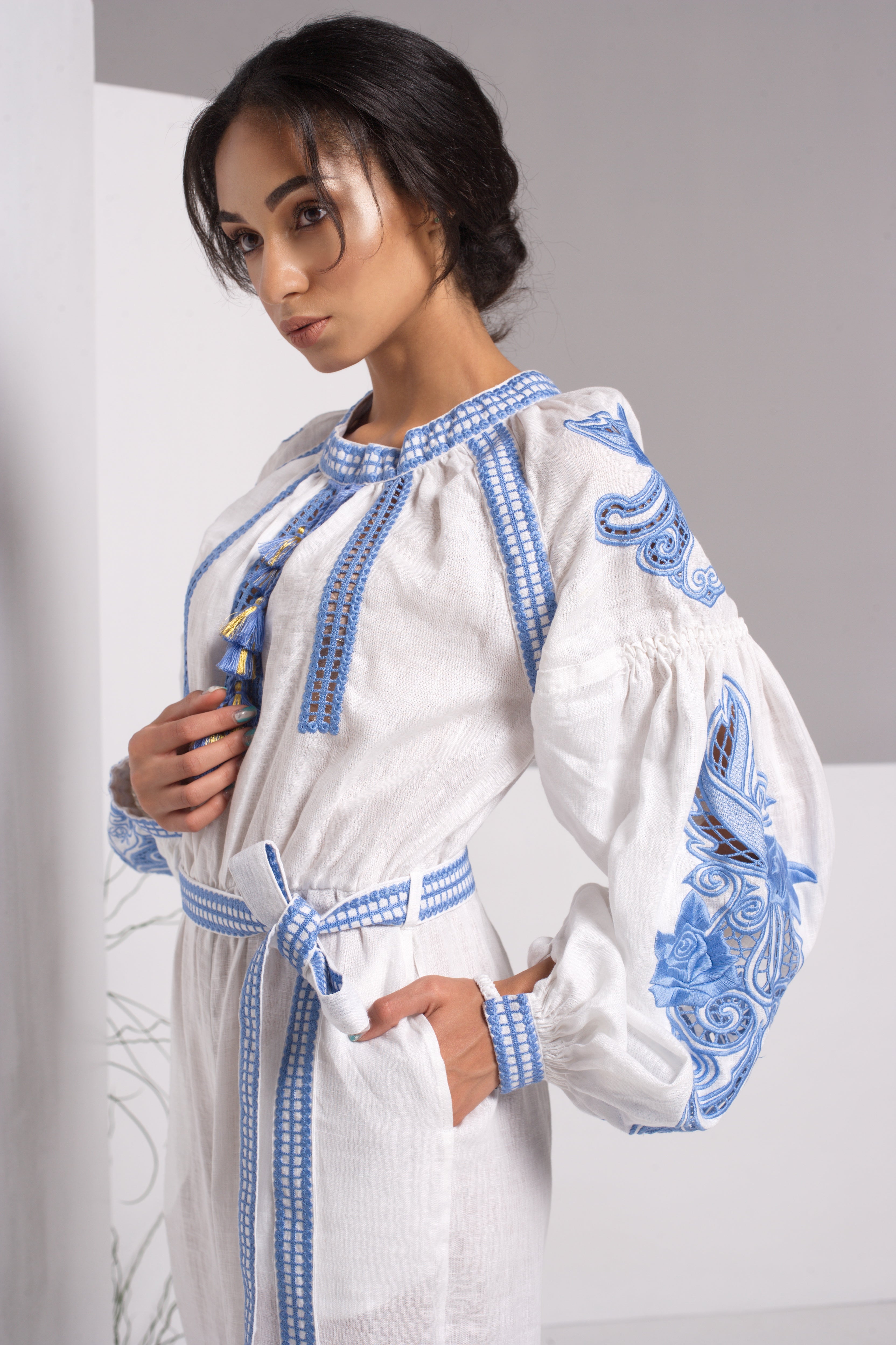 Annabo Rose Richelieu White Jumpsuit