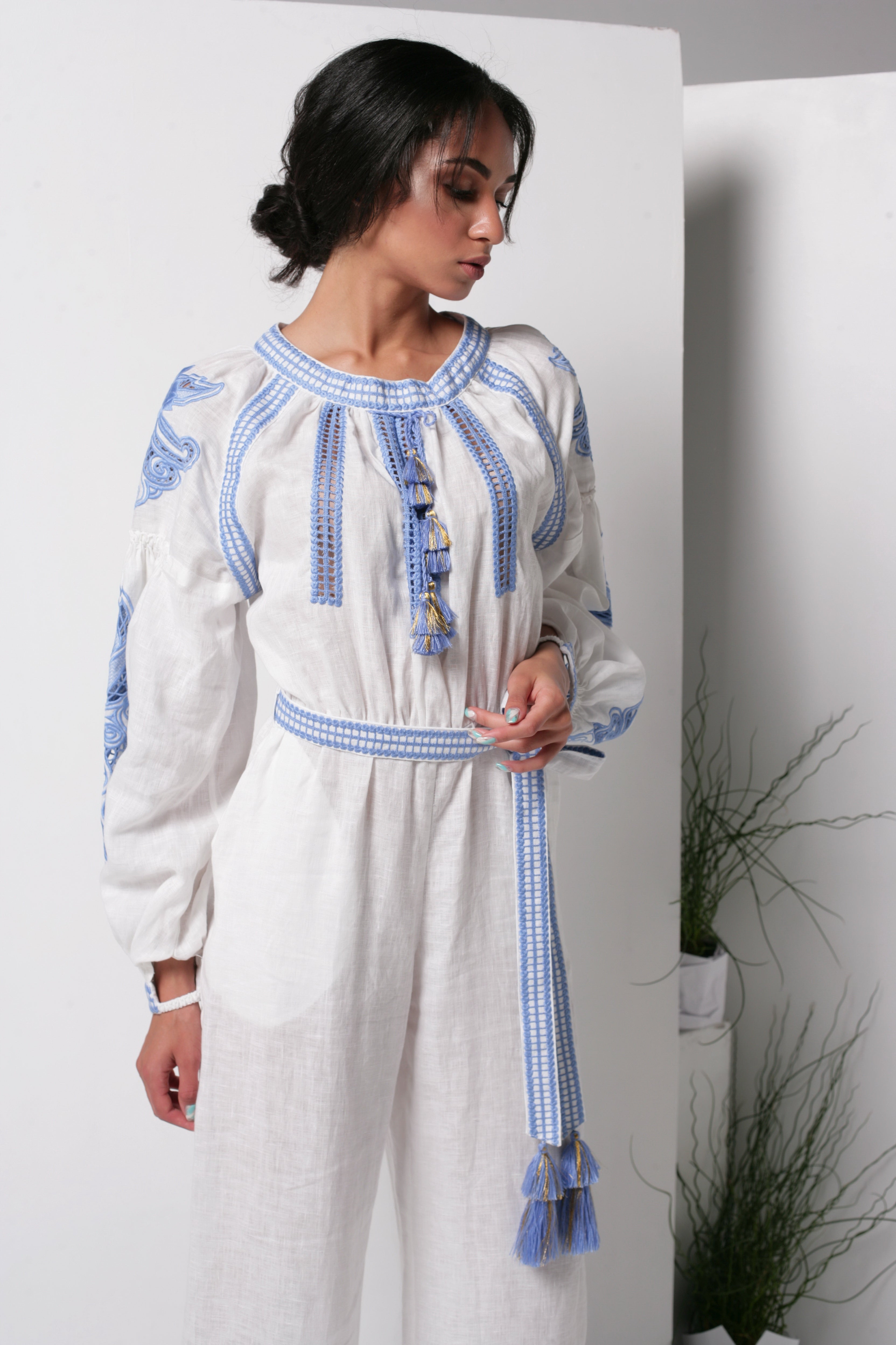 Annabo Rose Richelieu White Jumpsuit