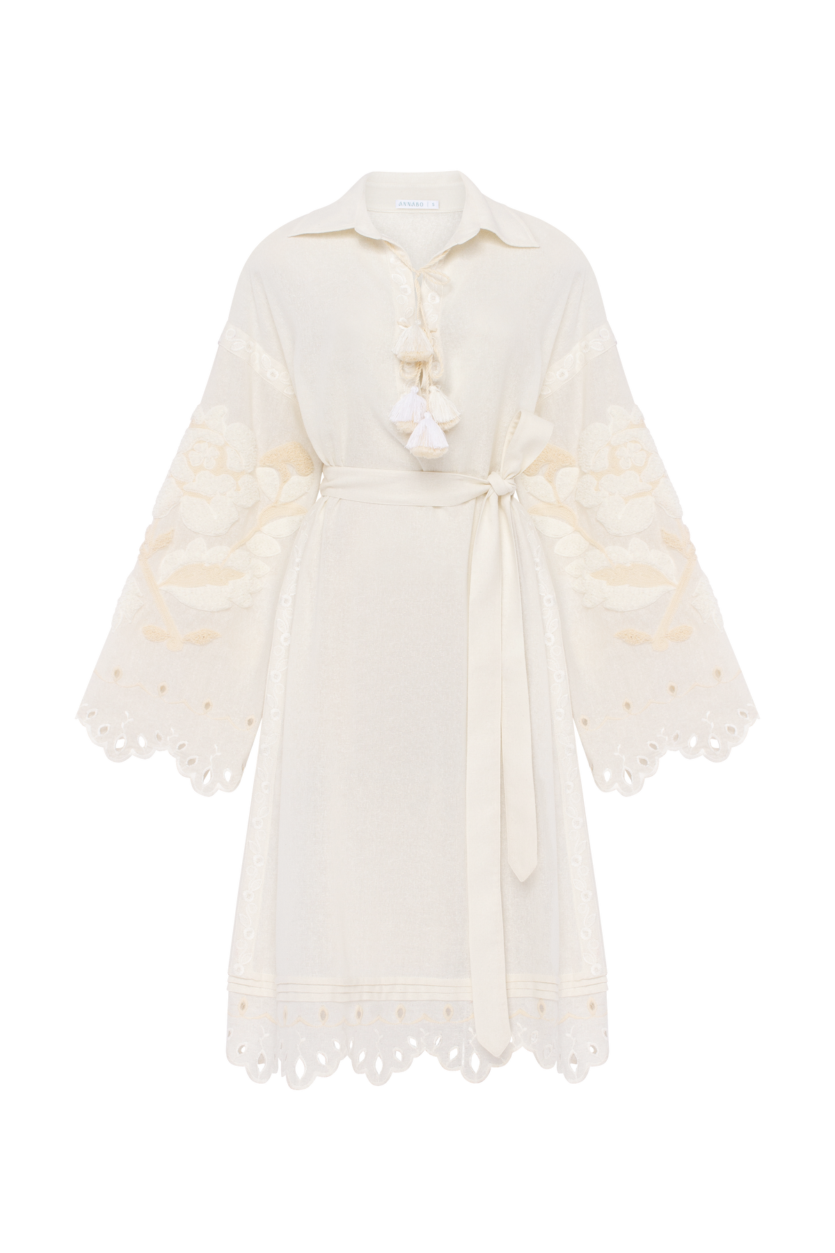 Amber Rose embroidered wild silk mini dress