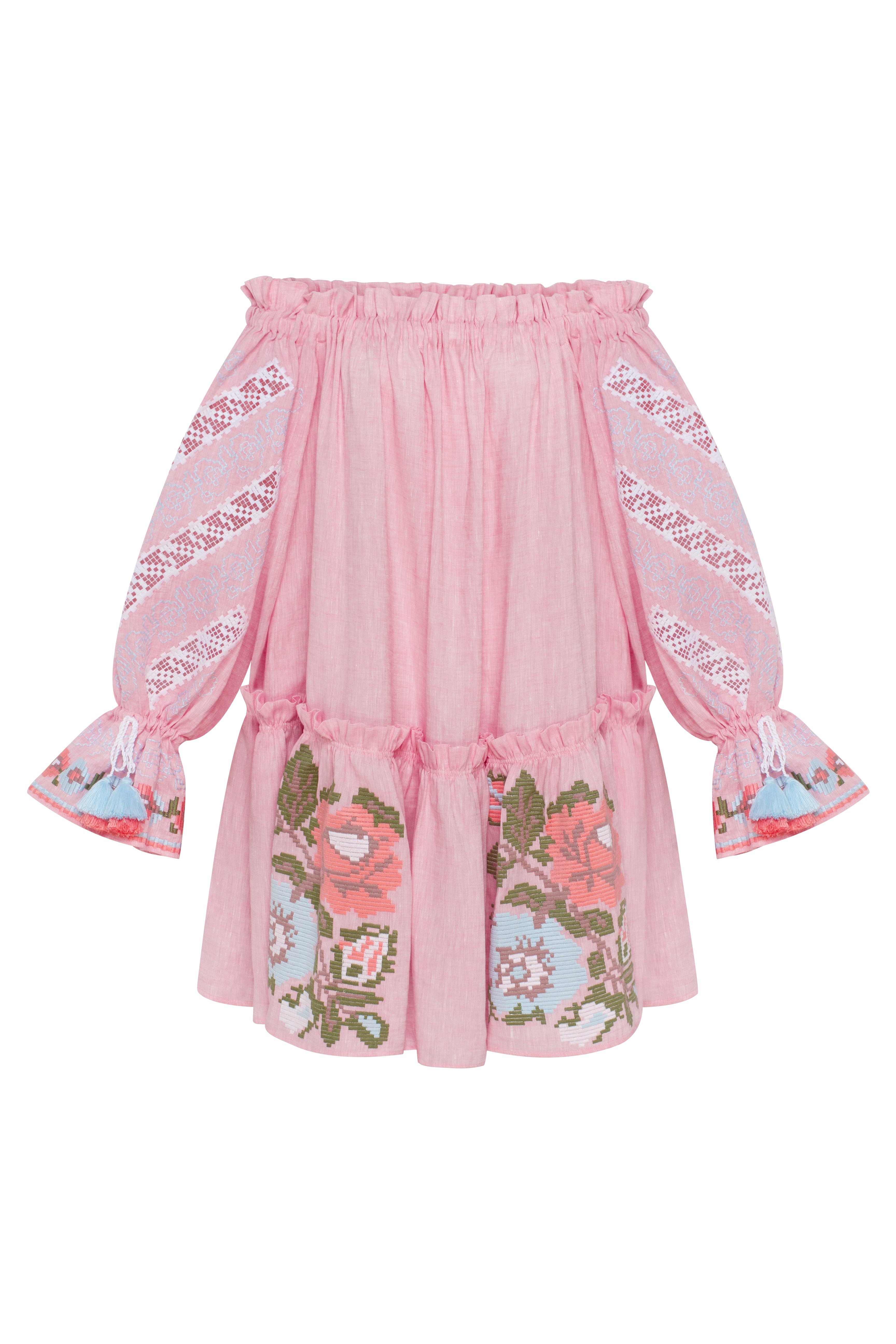 Elysian Whisper Off-the-Shoulder Midi Dress