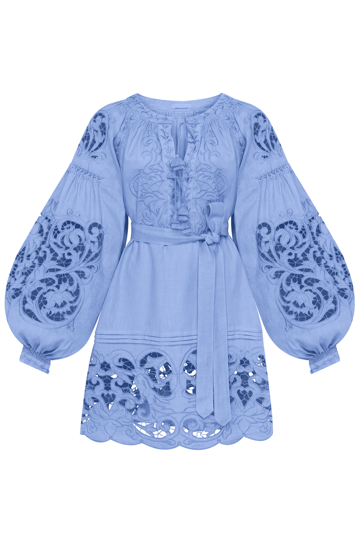 Lily Richelieu Blue Mini Dress