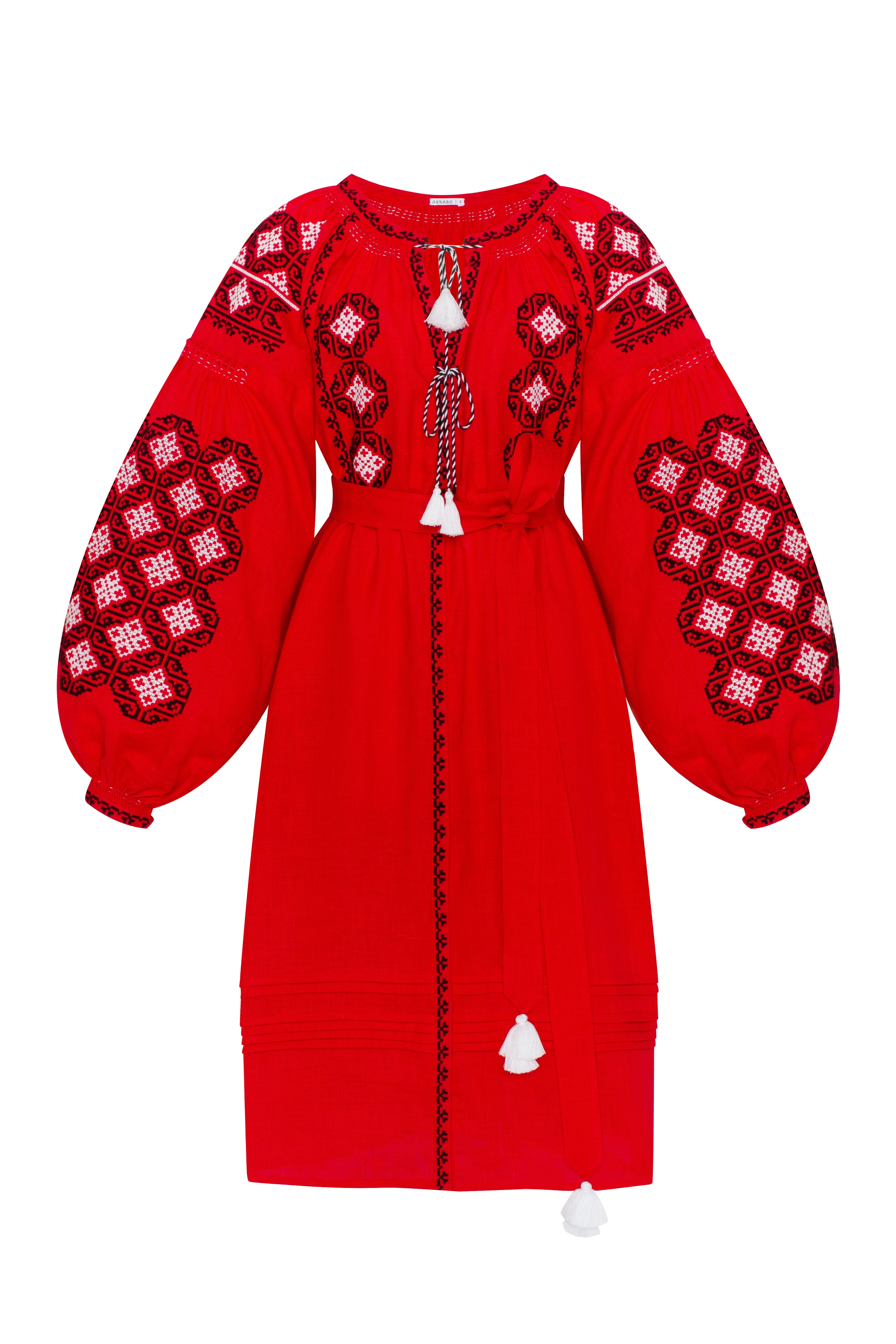 Svitanok Red Midi Dress
