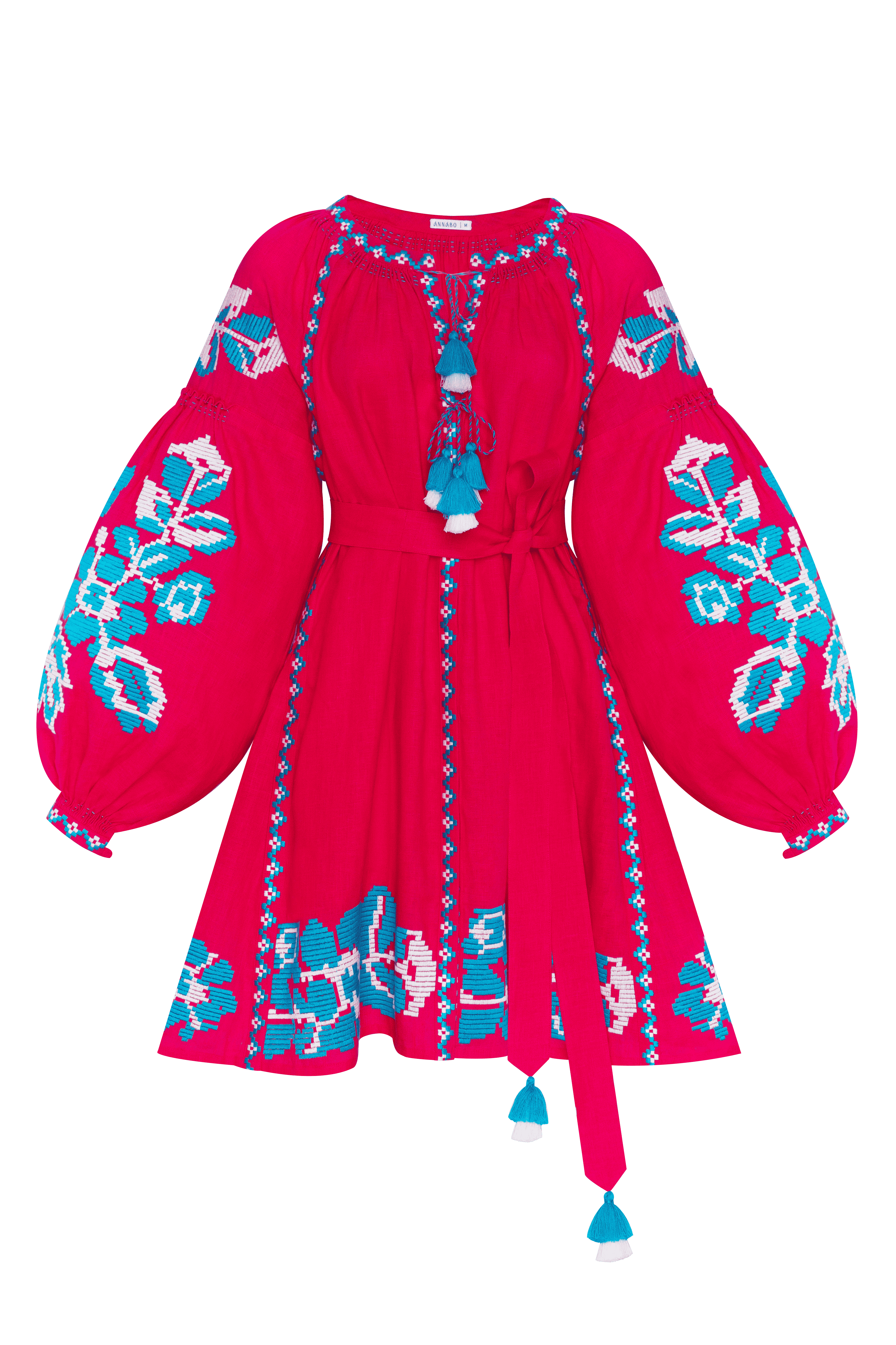 Pixel Rose Fuchsia Mini Dress