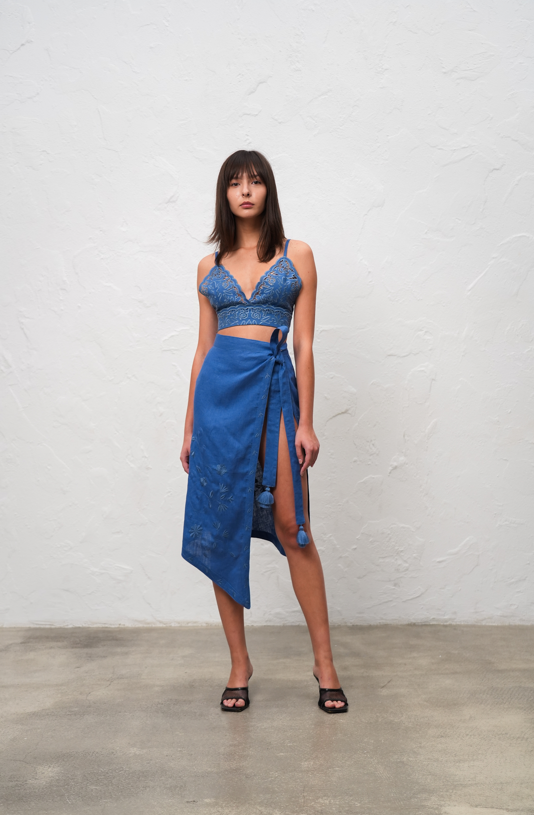 Spring Mirage Wrap Midi Skirt