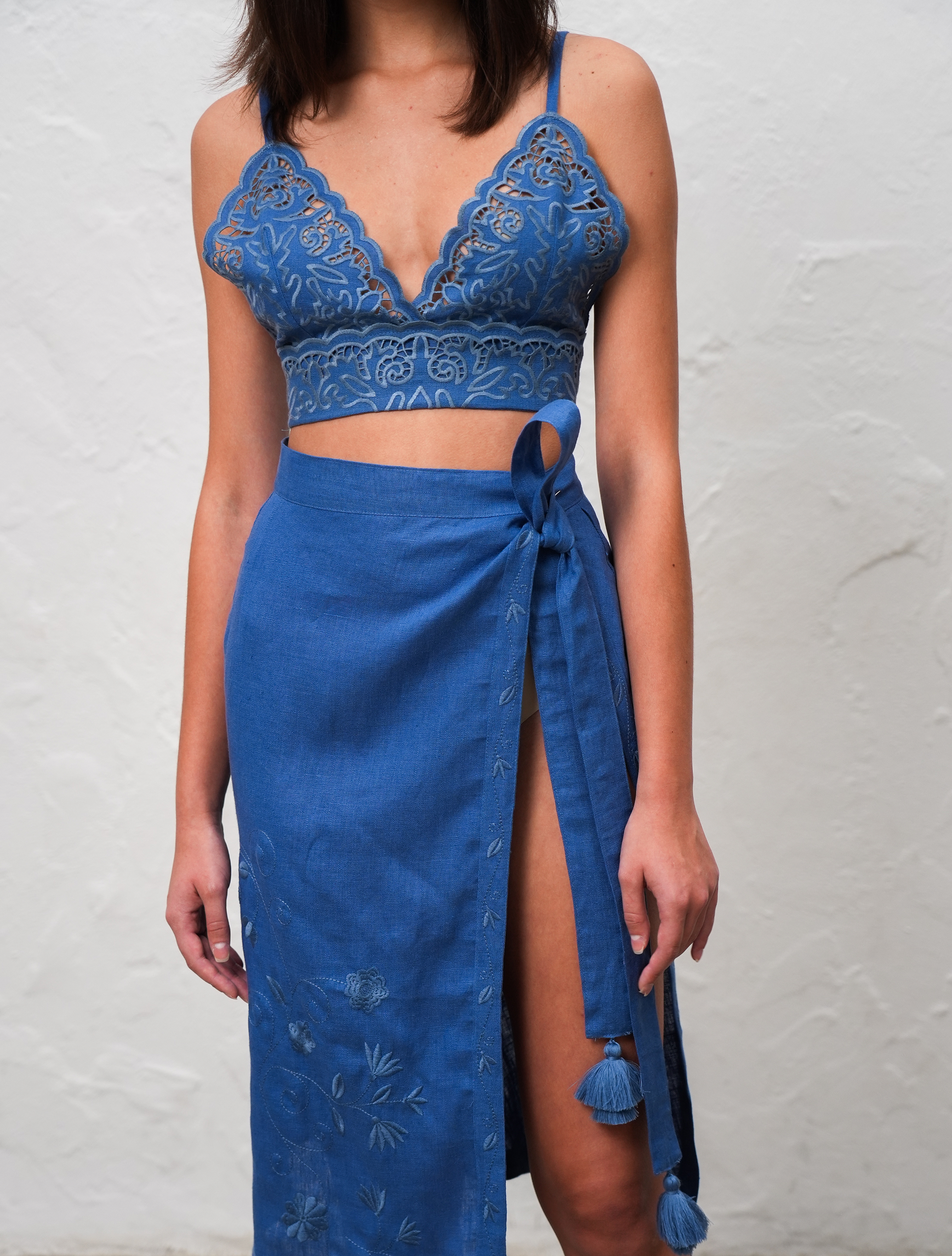 Spring Mirage Wrap Midi Skirt