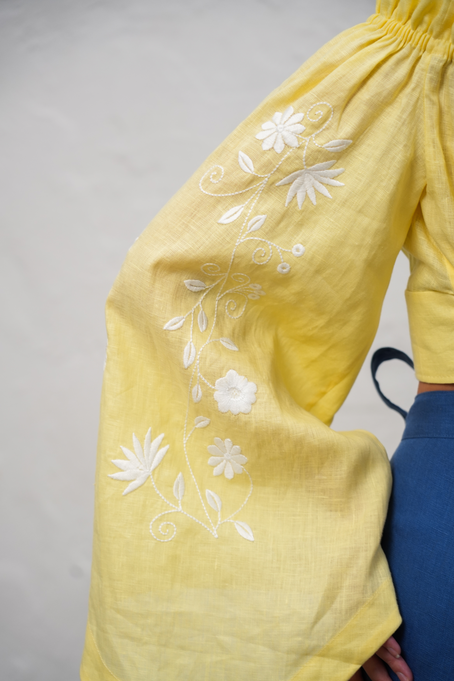 Spring Mirage Off-the-Shoulder Crop Blouse