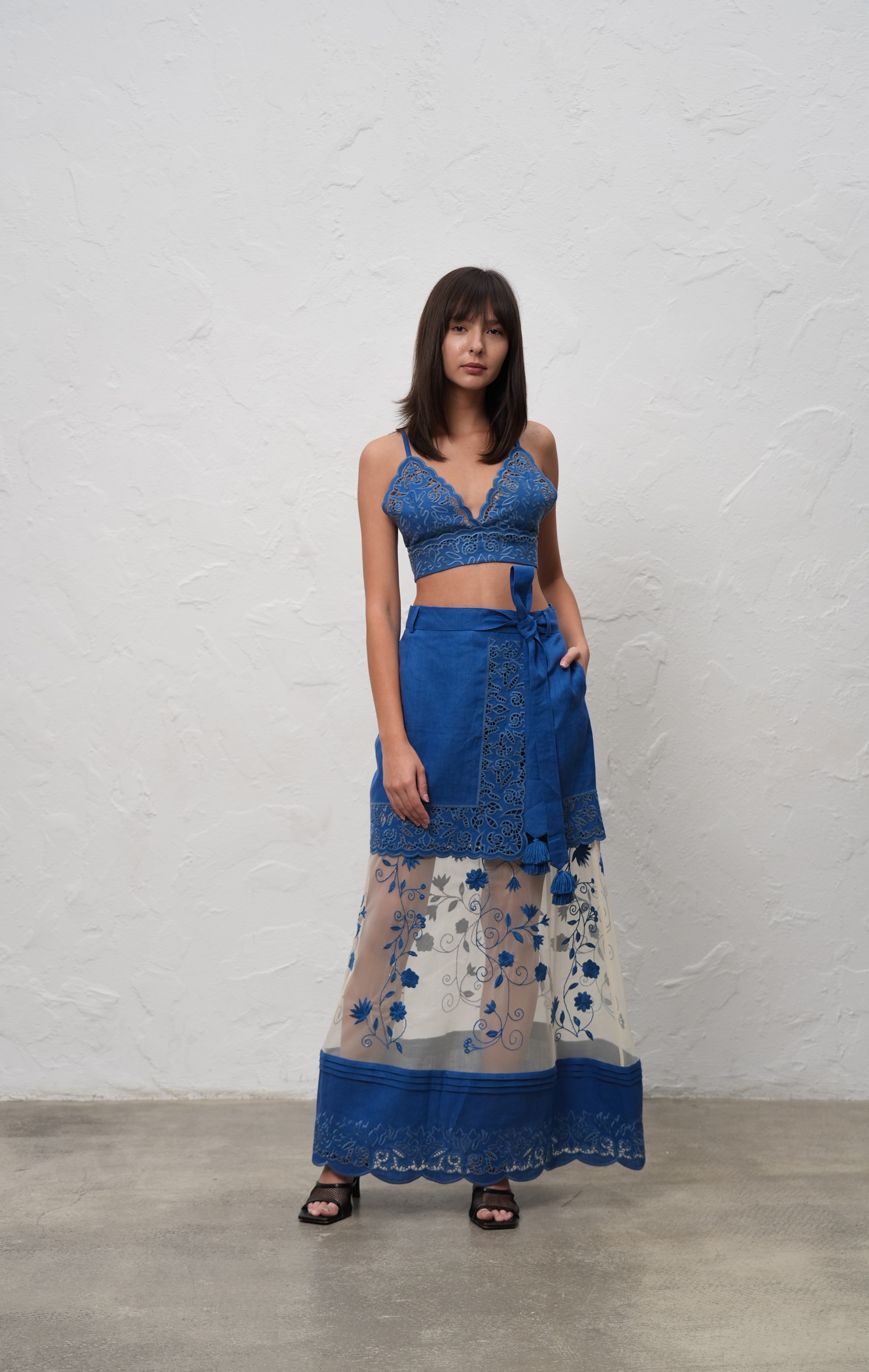 Spring Mirage Wrap MIni Skirt