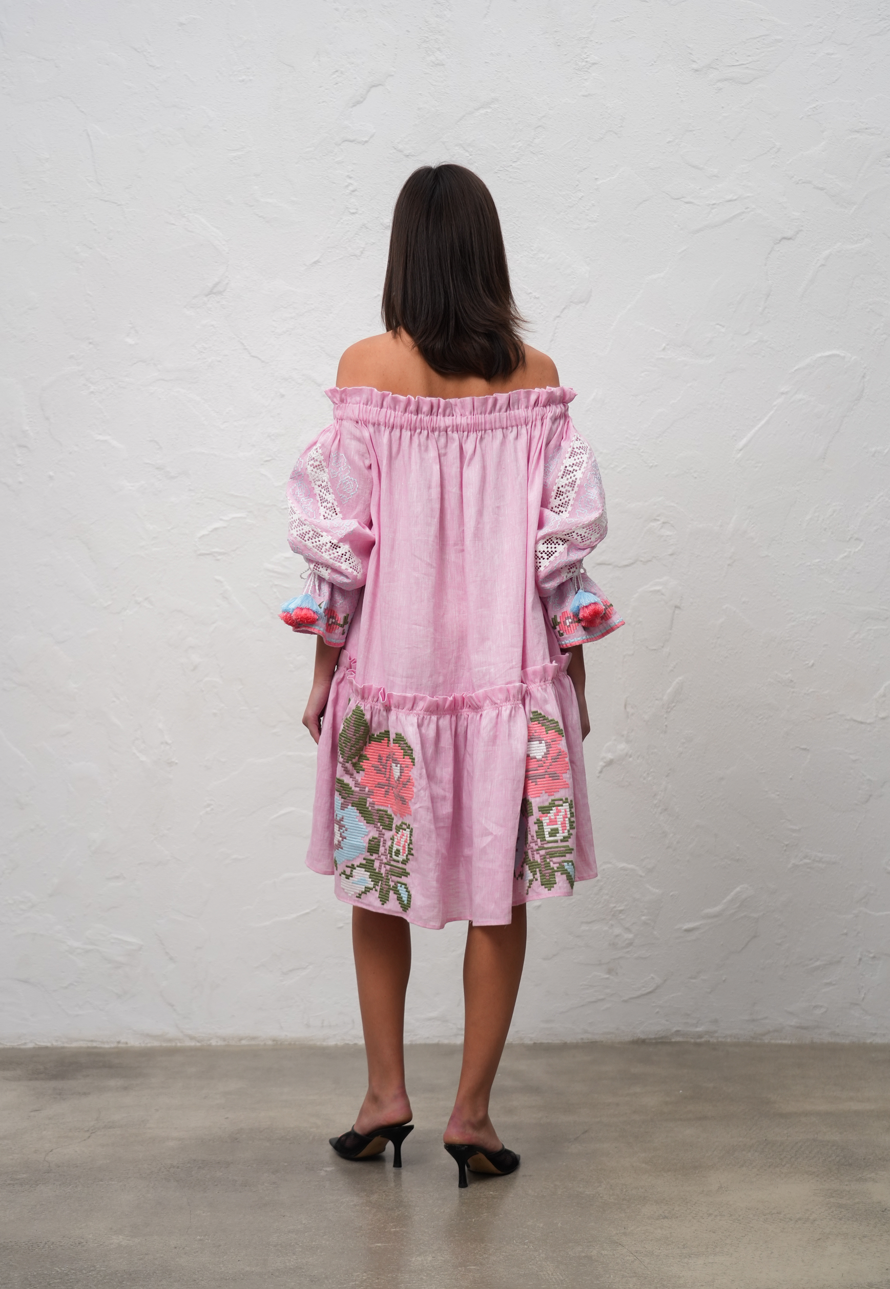 Сукня Міді «Елісійський Шепіт» З Відкритими Плечима