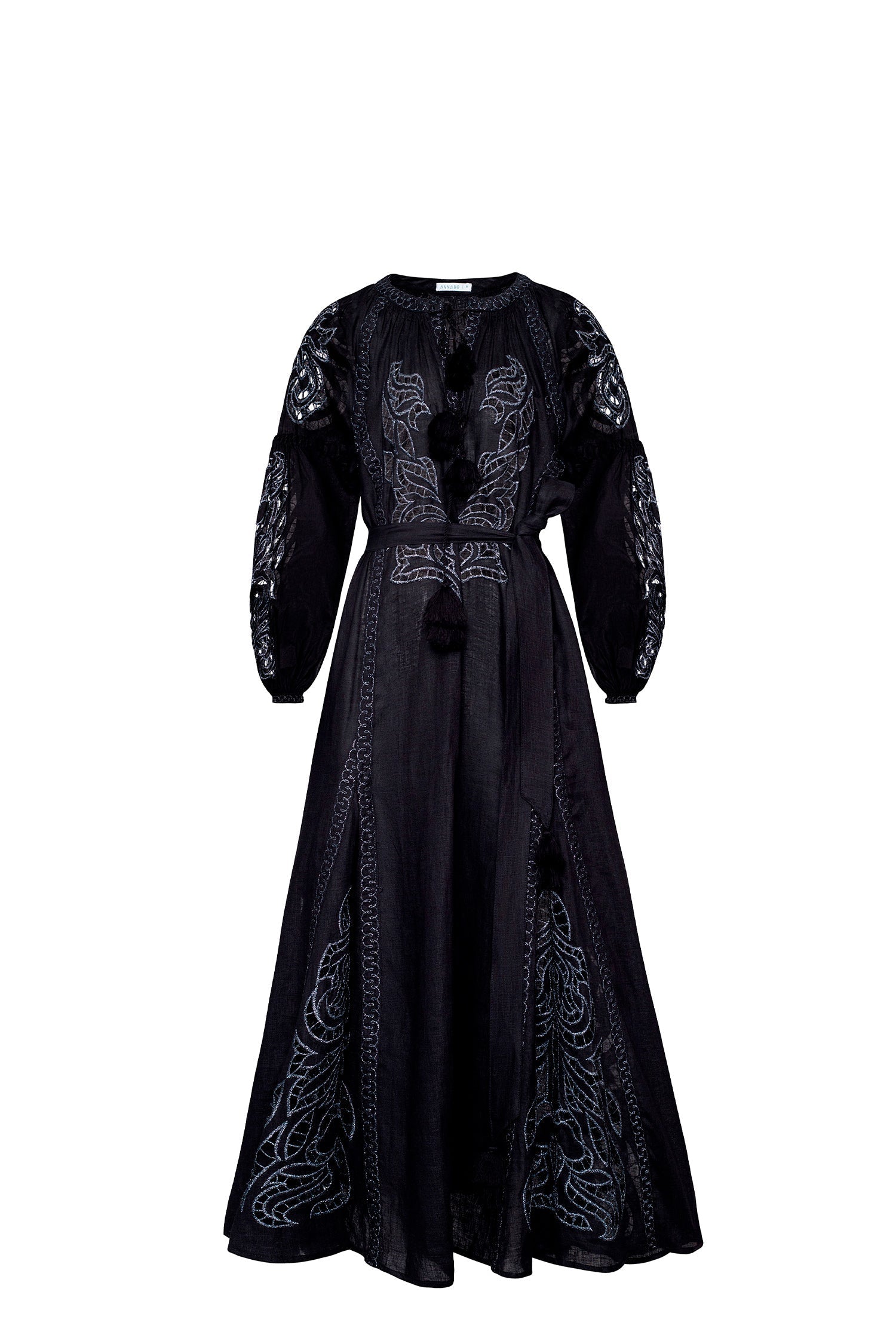 Annabo Midnight Flora Maxi Dress Black