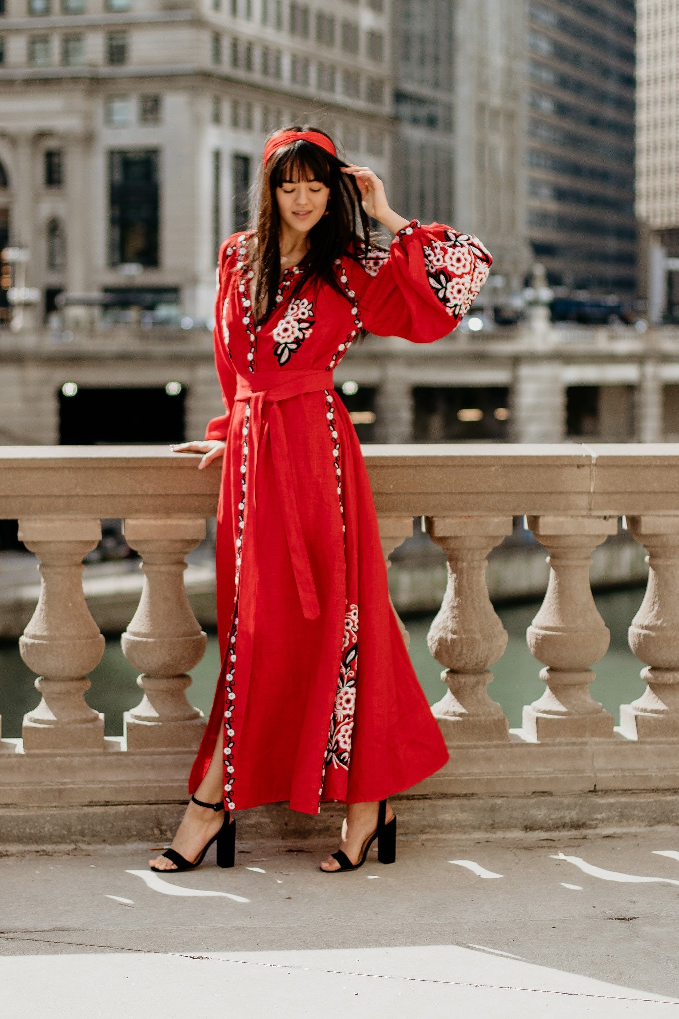 Annabo Pivni Red Maxi Dress