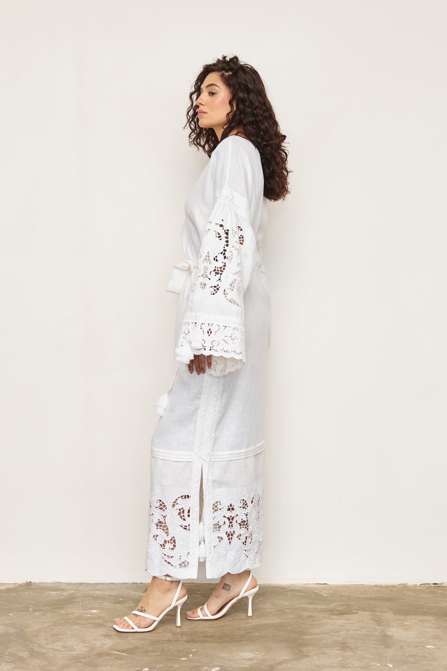 Annabo "Versailles Echo" Maxi Dress White