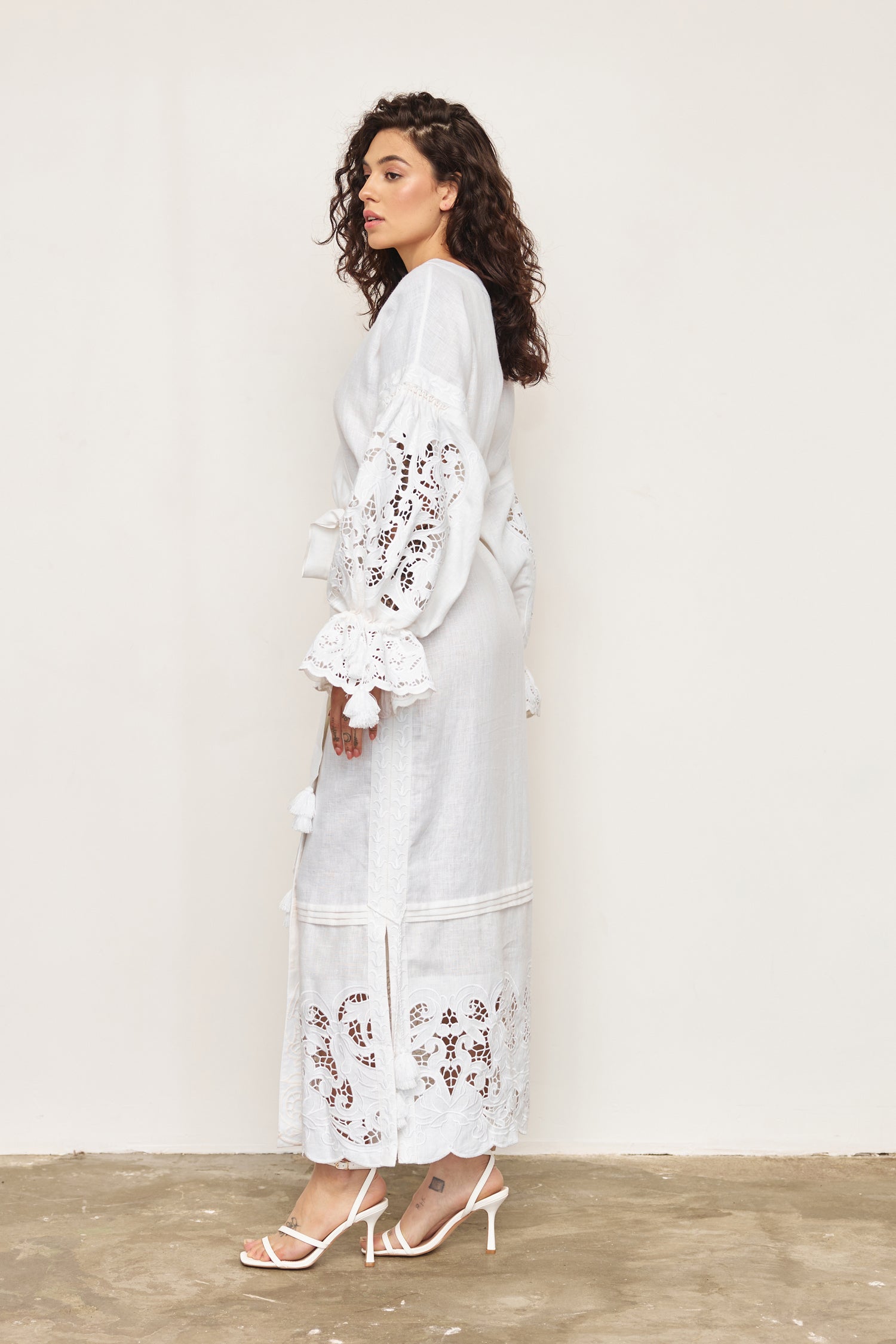 Annabo "Versailles Echo" Maxi Dress White